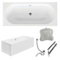 Badewanne Rechteck Vitae 160x75 cm + Kopfkissen Mare (id: 1672) Acrylschürze