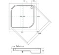 SET Duschkabine Zarya 90x90 + Duschwanne Duschtasse Brausewanne Oscar Viereck (id: 2160)