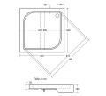 SET Duschkabine Zarya 80x80 + Duschwanne Duschtasse Brausewanne Oscar Viereck (id: 2161)