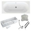 Badewanne Rechteck Vitae 170x75 cm + Kopfkissen Mare (id: 1674) Wannenträger