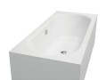 Badewanne Rechteck Vitae 150x75 cm + Ablage Bambus (id: 1086)