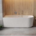 halb freistehende Badewanne 150x75 cm links Denaya Eckbadewanne Wandbadewanne (id: 2162)