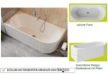 halb freistehende Badewanne 170x78 cm links Denaya Eckbadewanne Wandbadewanne (id: 2163)
