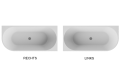 halb freistehende Badewanne 170x78 cm rechts Denaya Eckbadewanne Wandbadewanne (id: 2164)