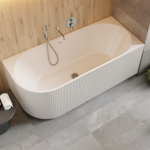 halb freistehende Badewanne 170x78 cm rechts Denaya Eckbadewanne Wandbadewanne