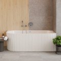 halb freistehende Badewanne 150x75 cm rechts Denaya Eckbadewanne Wandbadewanne (id: 2165)