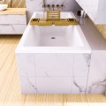 Badewanne Acrylwanne Rechteck Tami 190x90 cm + Ablage Bambus (id: 1653)