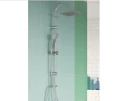 Set Duschsystem Aufputz Squerto Regendusche mit Handbrause Duscharmatur (id: 2174)