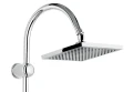 Set Duschsystem Aufputz Squerto Regendusche mit Handbrause Duscharmatur (id: 2174)