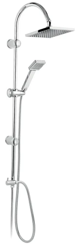 Set Duschsystem Aufputz Squerto Regendusche mit Handbrause Duscharmatur (id: 2174)