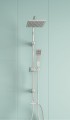 Set Duschsystem Aufputz Squerto Regendusche mit Handbrause Duscharmatur (id: 2174)