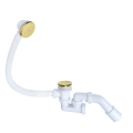ABLAUFGARNITUR FÜR BADEWANNE SIPHON golden Click Clack Pop up Ø 52 MM gold Länge 57 cm (id: 2175)