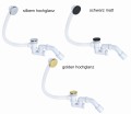 ABLAUFGARNITUR FÜR BADEWANNE SIPHON schwarz Click Clack Pop up Ø 52 MM black Länge 57 cm (id: 2176)