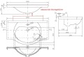 Waschbecken Bahama 85 cm Keramik (id: 2177)