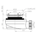 Duschwanne Duschtasse Viertelkreis R55 Omega 80x80 cm + Siphon (id: 2183)
