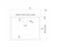 Duschwanne Duschtasse Rechteck 100x90 cm Omega + Siphon (id: 2186)
