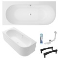 Badewanne Eckwanne 170x75 cm Oceana Side links für Zwei + Ablauf (id: 2032) Acrylschürze