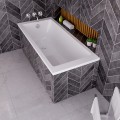 Badewanne Rechteck Tami 140x70 cm Antirutsch Acrylwanne + Siphon Viega (id: 2189)
