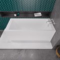 Badewanne Rechteck Tami 140x70 cm Antirutsch Acrylwanne + Siphon Viega (id: 2189)