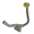ABLAUFGARNITUR FÜR BADEWANNE SIPHON Ø 52 MM golden gold Länge 57 cm (id: 1538)