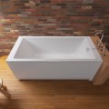 Badewanne Rechteck Tami 140x70 cm Antirutsch Acrylwanne + Siphon Viega (id: 2189)