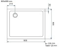 Duschwanne Duschtasse 80 x 90 x 12,5 cm Lupo Duschplatte + Siphon (id: 2190)