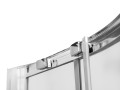 Duschkabine Dusche strukturiertes Glas 80x80 cm R55 165 cm Modern Echtglas (id: 2196)
