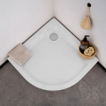 Duschwanne Duschtasse 90x90 x 5 x 15 cm Ben-2 R55 Viertelkreis Antirutschoberfläche + Siphon (id: 2159)