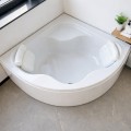 Badewanne Selma 150x150 cm + Kopfkissen Sole Eckbadewanne + Siphon Viega (id: 1636)