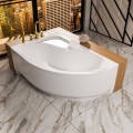 Badewanne Wela 160x100 cm links Kopfkissen Sole Eckbadewanne + Ablaufgarnitur Viega (id: 2199)