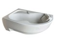Badewanne Wela 160x100 cm links Kopfkissen Sole Eckbadewanne + Ablaufgarnitur Viega (id: 2199)