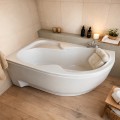Badewanne Wela 170x100 cm links Kopfkissen Sole Eckbadewanne + Ablaufgarnitur Viega (id: 2200)