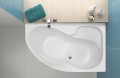 Badewanne Wela 160x100 cm rechts Kopfkissen Sole Eckbadewanne + Ablaufgarnitur Viega (id: 2202)