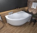 Badewanne Wela 170x100 cm rechts Kopfkissen Sole Eckbadewanne + Ablaufgarnitur Viega (id: 2203)