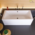 große Badewanne Tami 200x90 cm Kissen Sole Acrylwanne Rechteck (id: 2204)