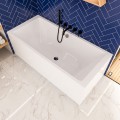 große Badewanne Tami 200x90 cm Kissen Sole Acrylwanne Rechteck (id: 2204)