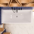 große Badewanne Tami 200x90 cm Kissen Sole Acrylwanne Rechteck (id: 2204)