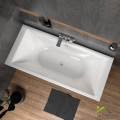 große Badewanne Tami 200x90 cm Kissen Sole Acrylwanne Rechteck (id: 2204)