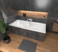große Badewanne Tami 200x90 cm Kissen Sole Acrylwanne Rechteck (id: 2204)