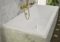 große Badewanne Tami 200x90 cm Kissen Sole Acrylwanne Rechteck (id: 2204)