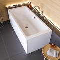 große Badewanne Tami 200x90 cm Kissen Sole Acrylwanne Rechteck (id: 2204)