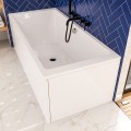 große Badewanne Tami 200x90 cm Kissen Sole Acrylwanne Rechteck (id: 2204)