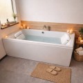 große Badewanne Tami 200x90 cm Kissen Sole Acrylwanne Rechteck (id: 2204)