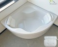 Badewanne Selma 150x150 cm Kopfkissen Sole mit Isolierung Thermobadewanne Eckbadewanne + Siphon Viega (id: 2206)