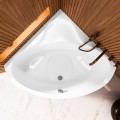 Badewanne Bala 120 x 120 cm Antirutsch Eckwanne Acrylwanne + Siphon Viega (id: 2207)
