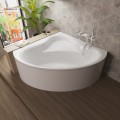 Badewanne Bala 130 x 130 cm Antirutsch Eckwanne Acrylwanne + Siphon Viega (id: 2208)