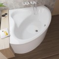 Badewanne Bala 130 x 130 cm Antirutsch Eckwanne Acrylwanne + Siphon Viega (id: 2208)