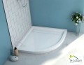 Duschwanne Viertelkreis 90 x 90 x 6,5 cm Camparo R55 cm Abdeckplatte