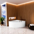 Badewanne Bala 130 x 130 cm Antirutsch Eckwanne Acrylwanne + Siphon Viega (id: 2208)