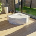 Badewanne Bala 140x140 cm Antirutsch Eckwanne Acrylwanne + Siphon Viega (id: 2209)